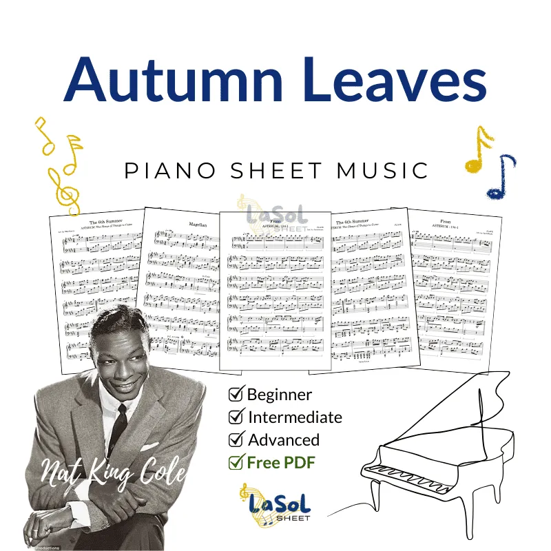 Autumn Leaves - Nat King Cole Piano Sheet Music