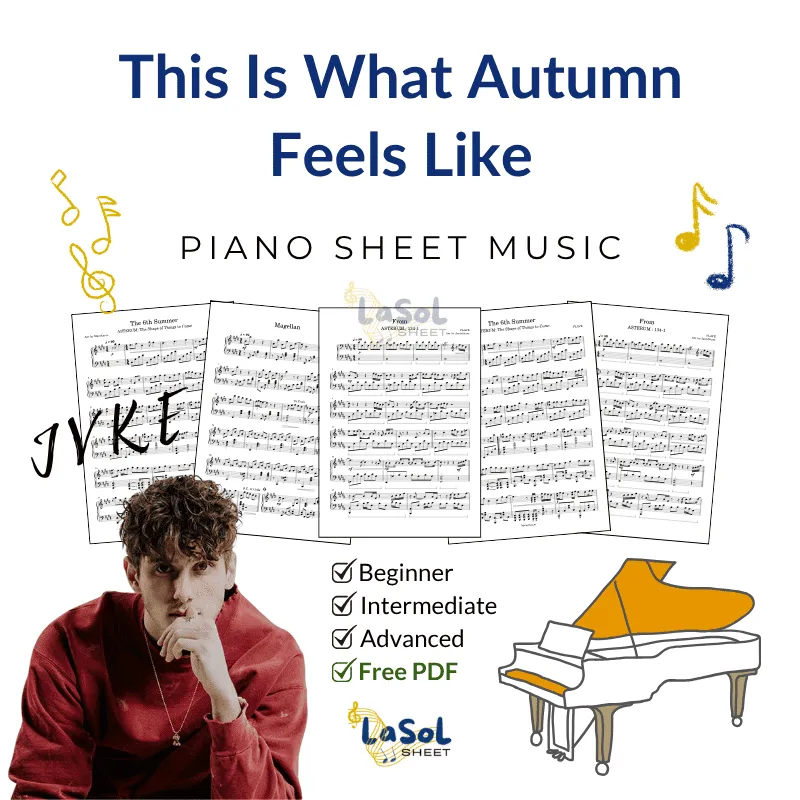 This Is What Autumn Feels Like Piano - JVKE Sheet Music