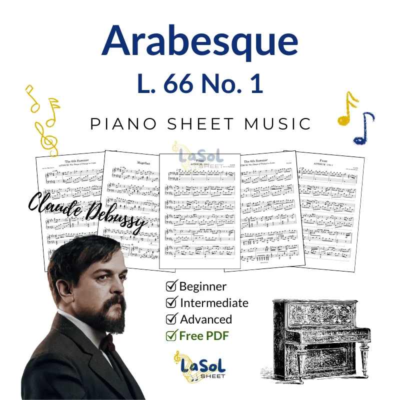 Arabesque L.66 No.1 - Claude Debussy Piano Sheet Music